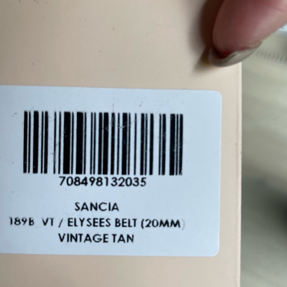Sancia Élysées Belt in vintage tan size 20mm. Never worn. - Picture 4 of 5